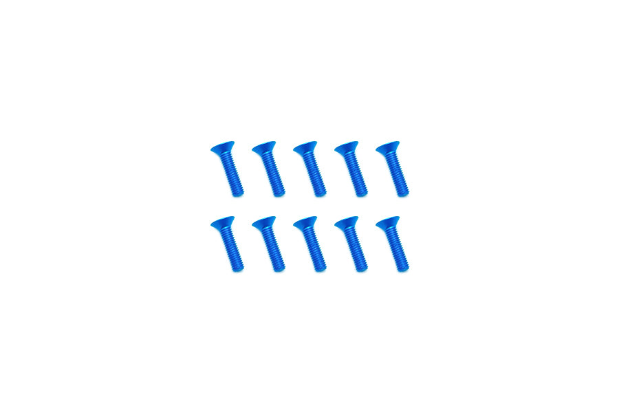 Aluminum Flathead Hex Socket Screws 3X12mm 10 Pcs Blue