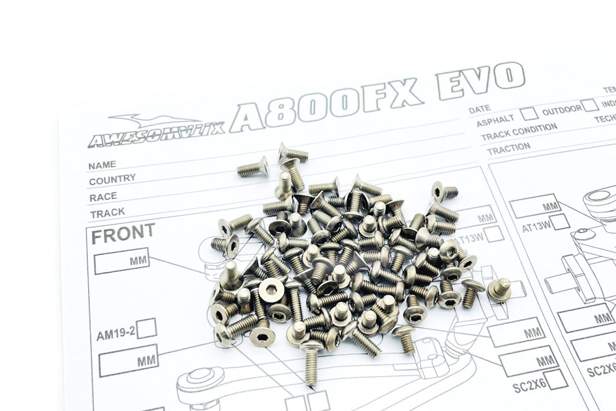 Titanium Screws set GR2/85pcs.For Awesomatix FXC