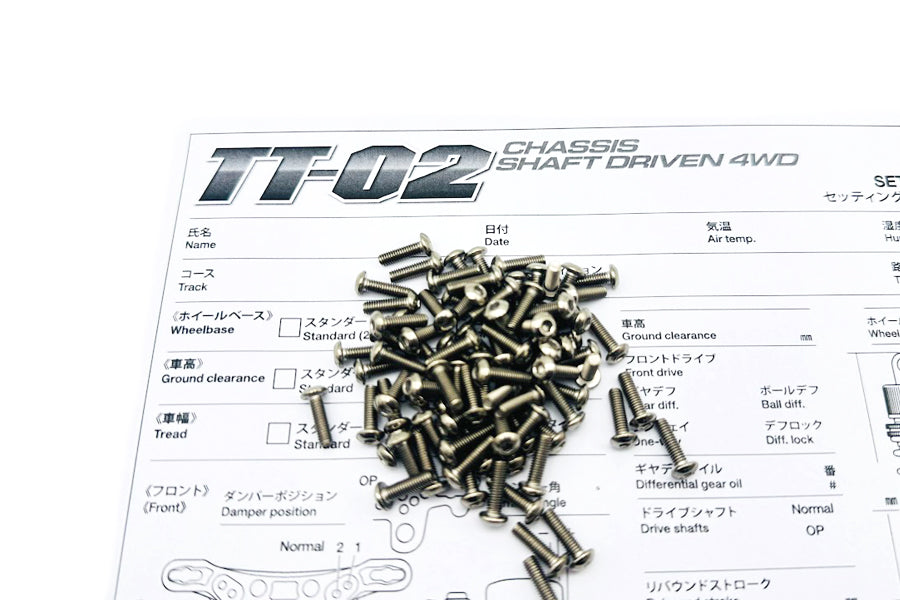 Titanium Screws set  GR2/64pcs.For TAMIYA TT02