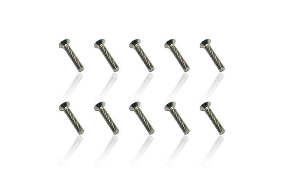 Titanium Flathead Hex Socket Screws 3x16mm 10pcs (GR2)