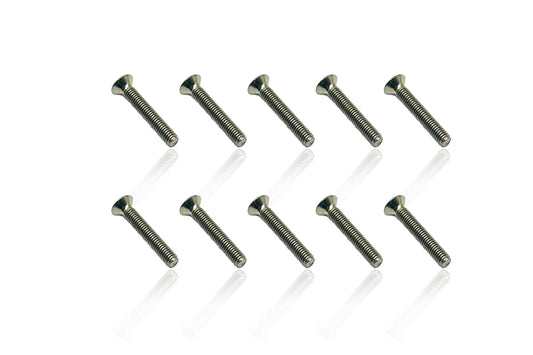 Titanium Flathead Hex Socket Screws 3x18mm 10pcs (GR2)